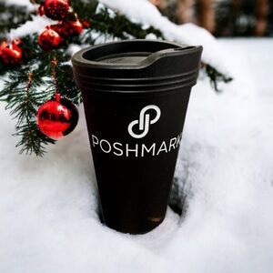 New Poshmark Black Hot cold rubber cup swag